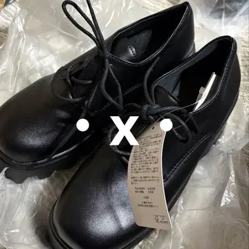 통굽 레이스업 슈즈 L