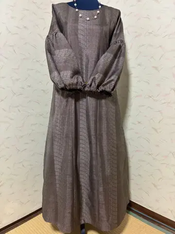 오시마 명주 기모노 리메이크 롱 원피스