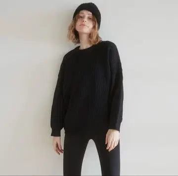 searoomlynn 소프트 하드 니트 풀오버 블랙 프리 사이즈