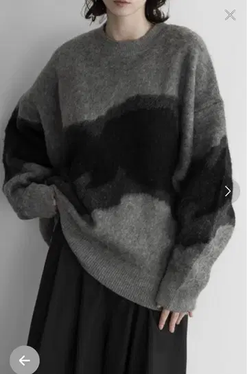 [ 완판템 ] remer 루즈 섀도우 그라데이션 니트 그레이 S 사이즈