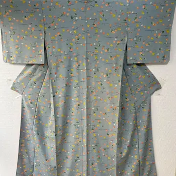 염색 코몬 흐르는 물에 꽃무늬 기모노 스키 구락부 277