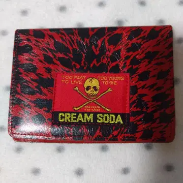 금색 택 레어 CREAM SODA 레오파드 무늬 카드 케이스