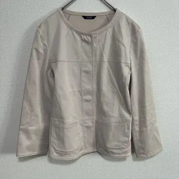 ROPE 베이지 노카라 자켓 7AR