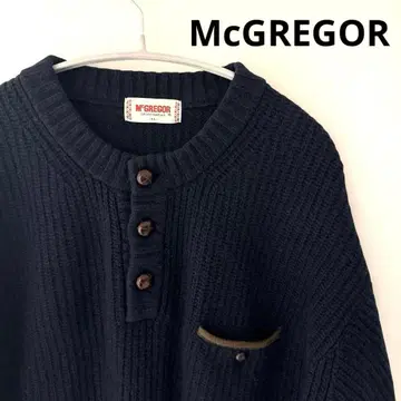 McGREGOR 니트 스웨터 맥레거 90s 구제 의류 네이비