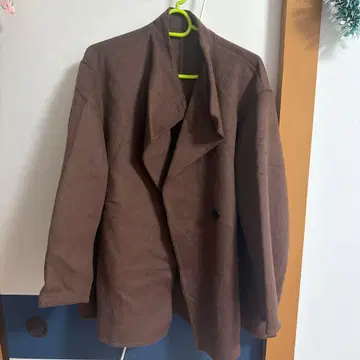 UNIQLO 브라운 숄카라 코트 S