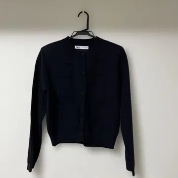 [ ZARA ] 네이비 가디건 긴팔 포켓 부착