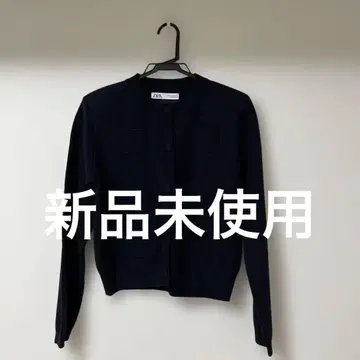 [ ZARA ] 네이비 가디건 긴팔 포켓 부착