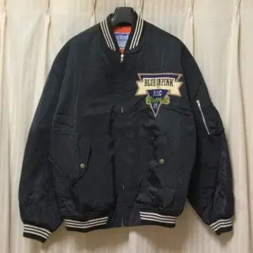 80s 빈티지 BLUE ON PINK 나일론 자켓 MA-1