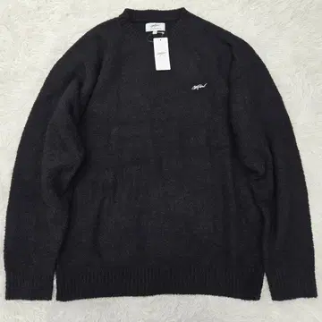 [ 택 포함 ] WTW 부클레 크루넥 긴팔 니트 L 블랙