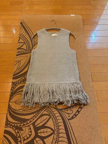 새상품급, Sea Room Lynn 그레이 프린지 니트 베스트