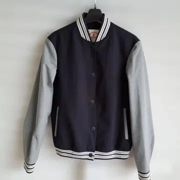 BROOKS BROTHERS: 새상품급 네이비 그레이 바시티 자켓