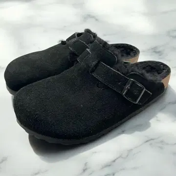 [ 새상품급 ] 버켄스탁 보스턴 시어링 25cm 블랙 사보