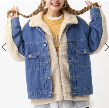 LEPSIM 데님 보아 도킹 자켓