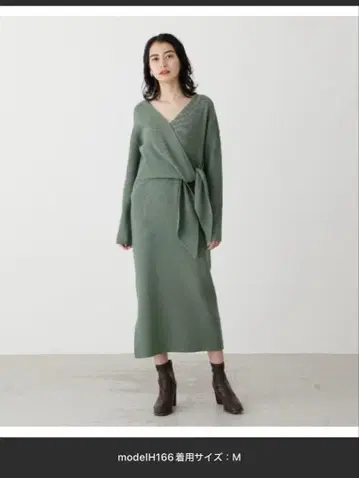 프론트 링크 니트 원피스