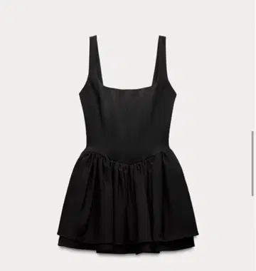 [새상품급] zara 개더 버레스크 원피스 미니 원피스 발레코어