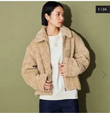 CITEN 보아 자켓 베이지