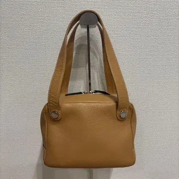 [레어] 하마노 가죽 공예 하마노 황실 납품 카리노 핸드백 브라운