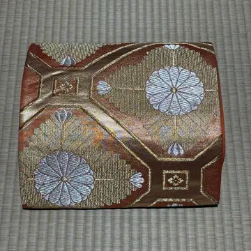 오렌지와 골드 컬러의 후쿠로 오비