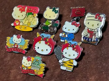 헬로키티 핀 배지 4개 세트 레트로 8개 세트 산리오 1999