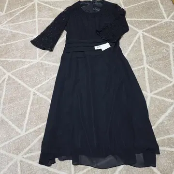 다크 네이비 플레어 슬리브 드레스 원피스 (택 포함 새상품)