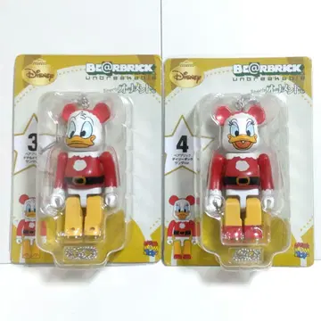 [ 미개봉 ] 디즈니 오너먼트 복권 베어브릭 도날드 & 데이지 산타