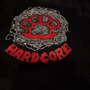 하드코어 로고 T셔츠 블랙