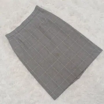 [ INDIVI ] 인디비 (36) 글렌체크 타이트 스커트 무릎 기장