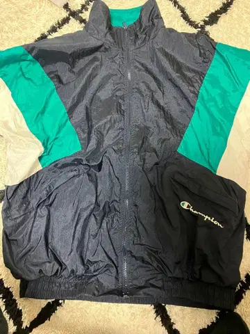 Champion 나일론 자켓 M 네이비/터콰이즈