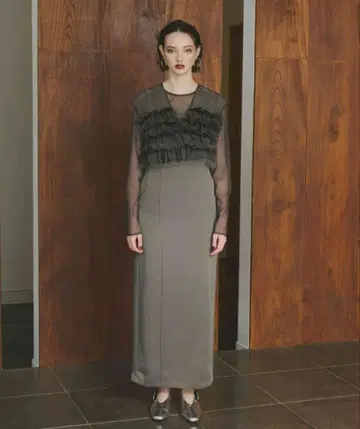 [ / ANDRESD] S 사이즈 타프타 튤 베스트 세트 드레스