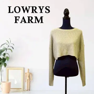zG394 [ F ] LOWRYS FARM 니트 긴팔 크롭 기장