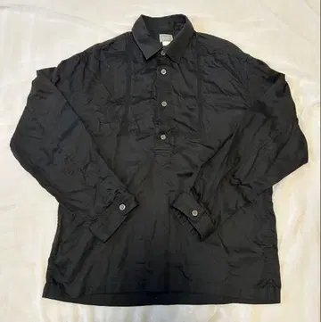 DLUXE 디럭스 블랙 긴팔 셔츠 버튼 포함