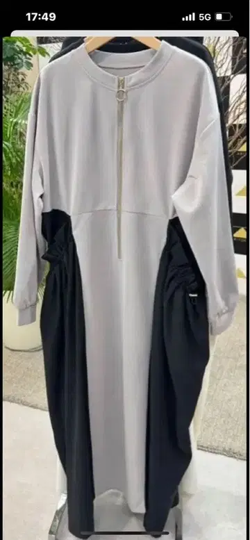 abitokyo 바이컬러 집업 원피스