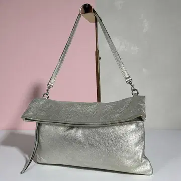 새상품급 지아니카리니 2way 원 숄더백 클러치 가죽 은