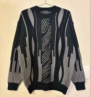 구제 의류 3D 니트 스웨터 crown hawk