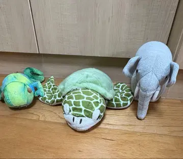 우에노 동물원 카메조 카멜레온 봉제 인형 세트