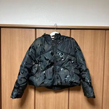 ZARA 카모 패턴 충전솜 다운