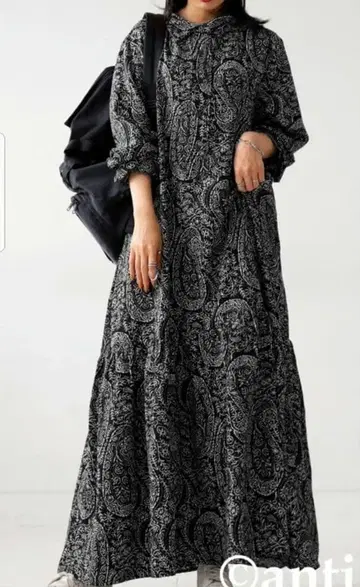 antiqua 페이즐리 무늬 개더 원피스 안티카