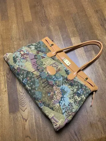 고블랑 직조 태피스트리 무늬 핸드백