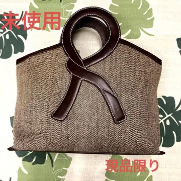 로베르타 트위드 핸드백 베이지 브라운