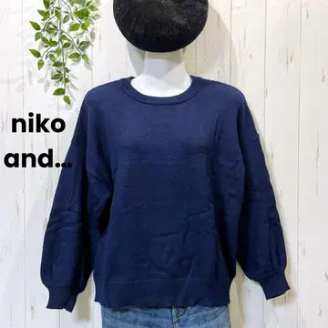 [새상품급] niko and - 네이비 긴팔 니트 스웨터 M