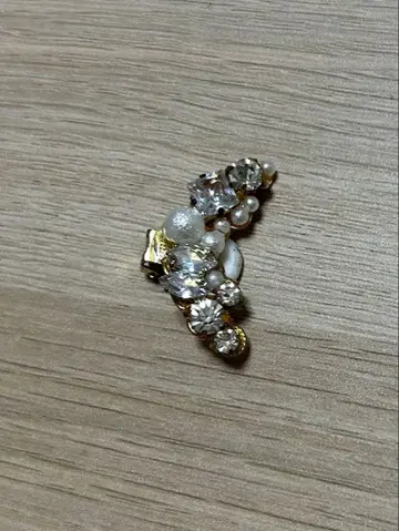 최종 가격 인하! 엘레강트한 진주와 크리스탈 이어커프