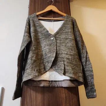 택 포함 미사용 새상품 이치 루즈핏 가디건 브라운 F