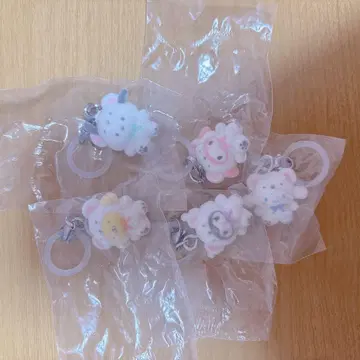 산리오 포근포근 스노우 마커 액세서리 가챠 세미 컴플리트 5종