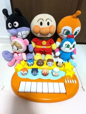 호빵맨 봉제 인형 피아노 세트 묶음 판매