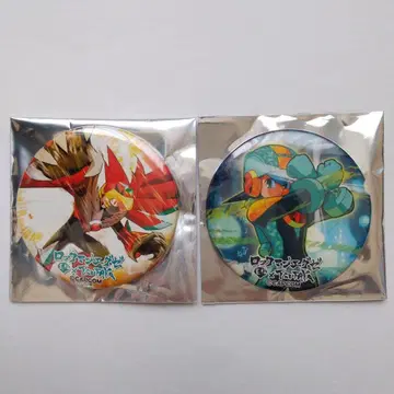 록맨 에그제 TSUTAYA 트레이딩 캔뱃지 2개