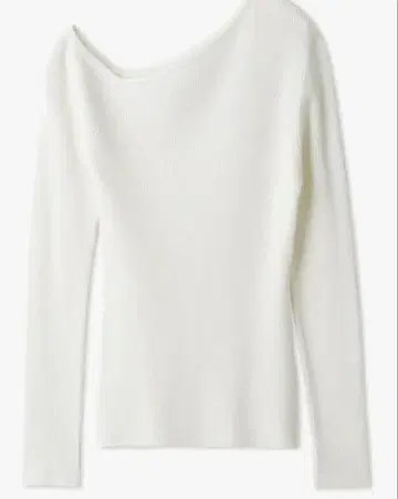 프레이 아이디 비대칭 데콜테 리브 니트