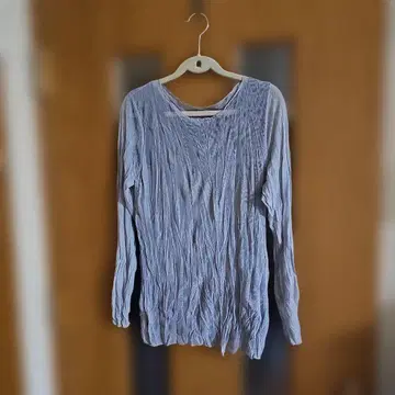 HG 주름 가공 메쉬 튤 풀오버