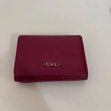 FURLA 핑크 3단 폴더형 지갑
