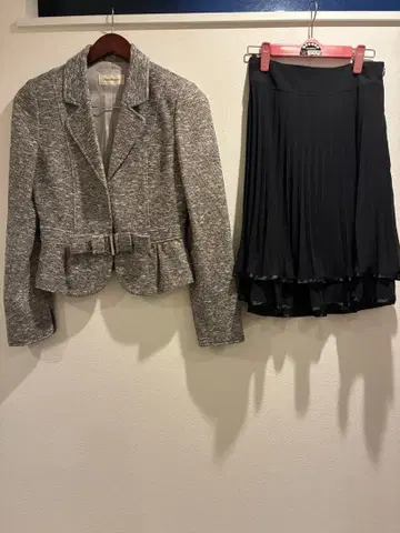 새상품급 포멀 트위드 스커트 수트
