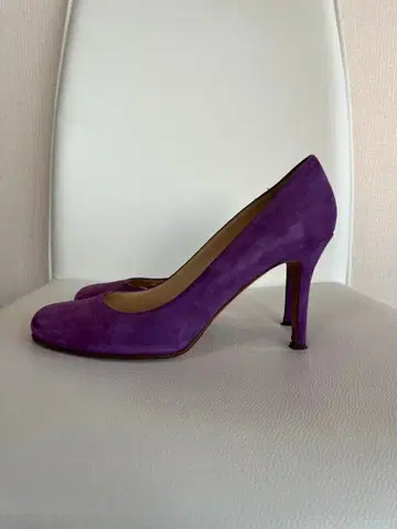 케이트 스페이드 퍼플 스웨이드 하이힐